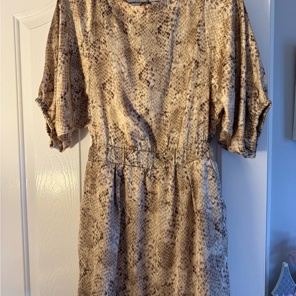 Elegant Snake Print Dress